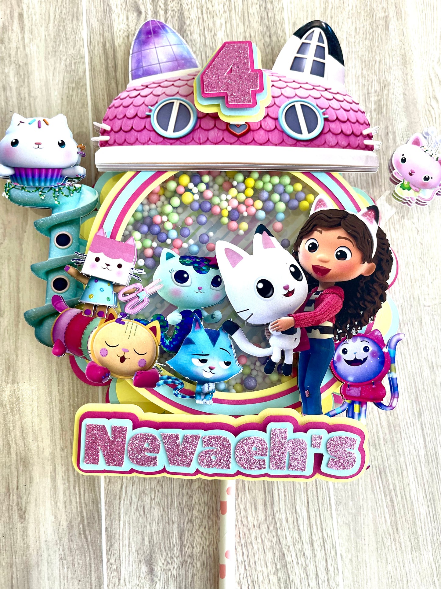 Gabby Dollhouse cake topper