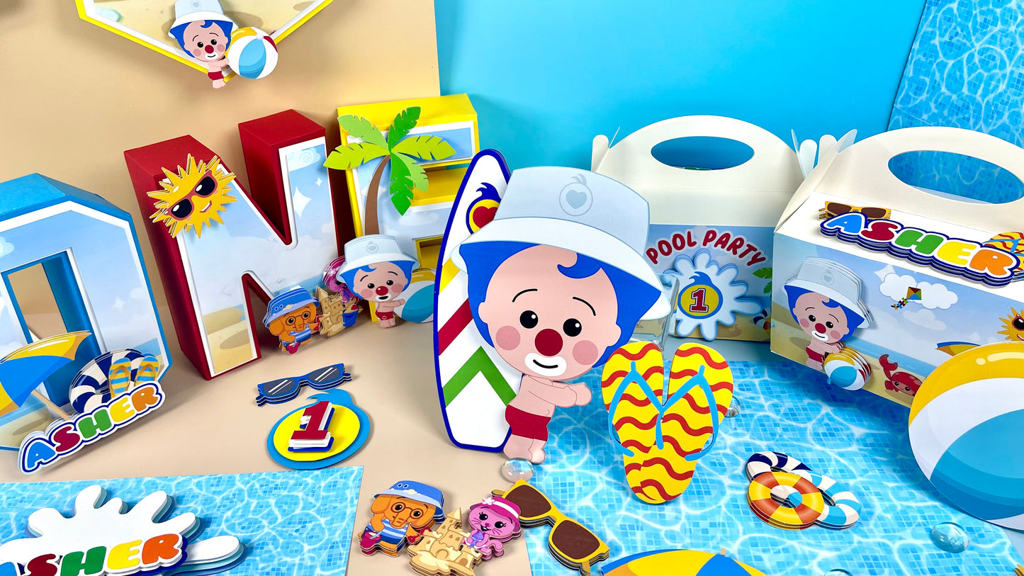 Plim Plim Beach Letter 3D
