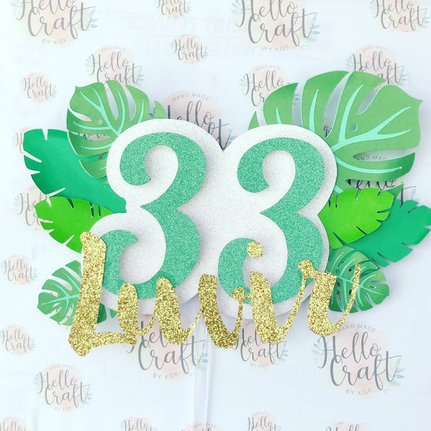 Mostera Cake topper // Leaves Cake topper