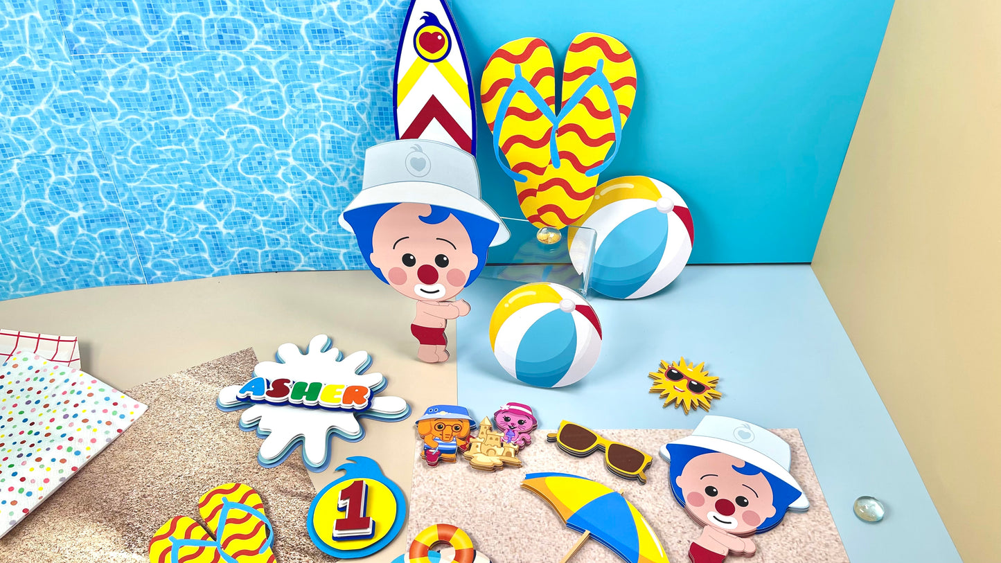 Plim Plim Beach Decorations for Cake