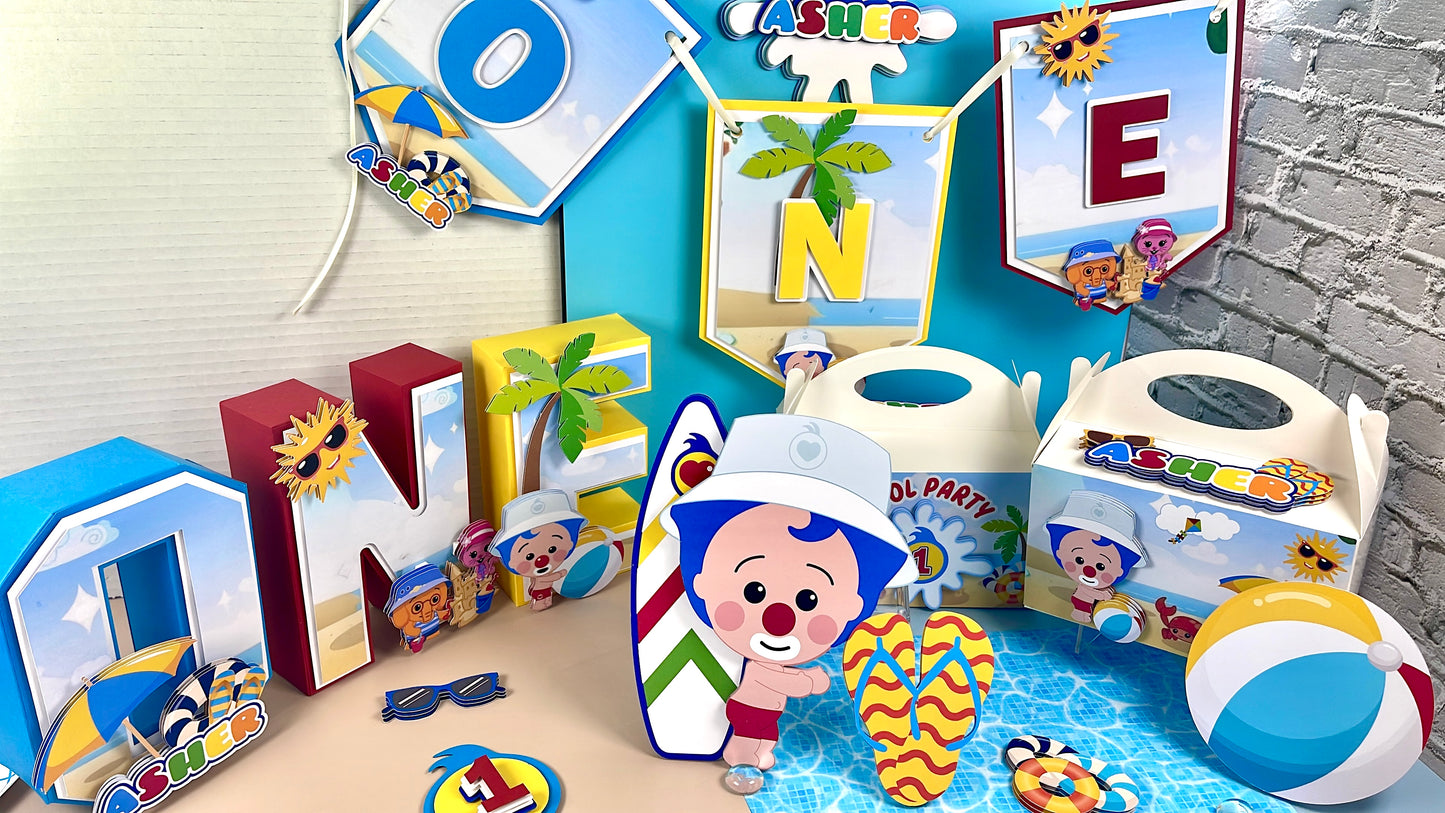 Plim Plim Beach Letter 3D