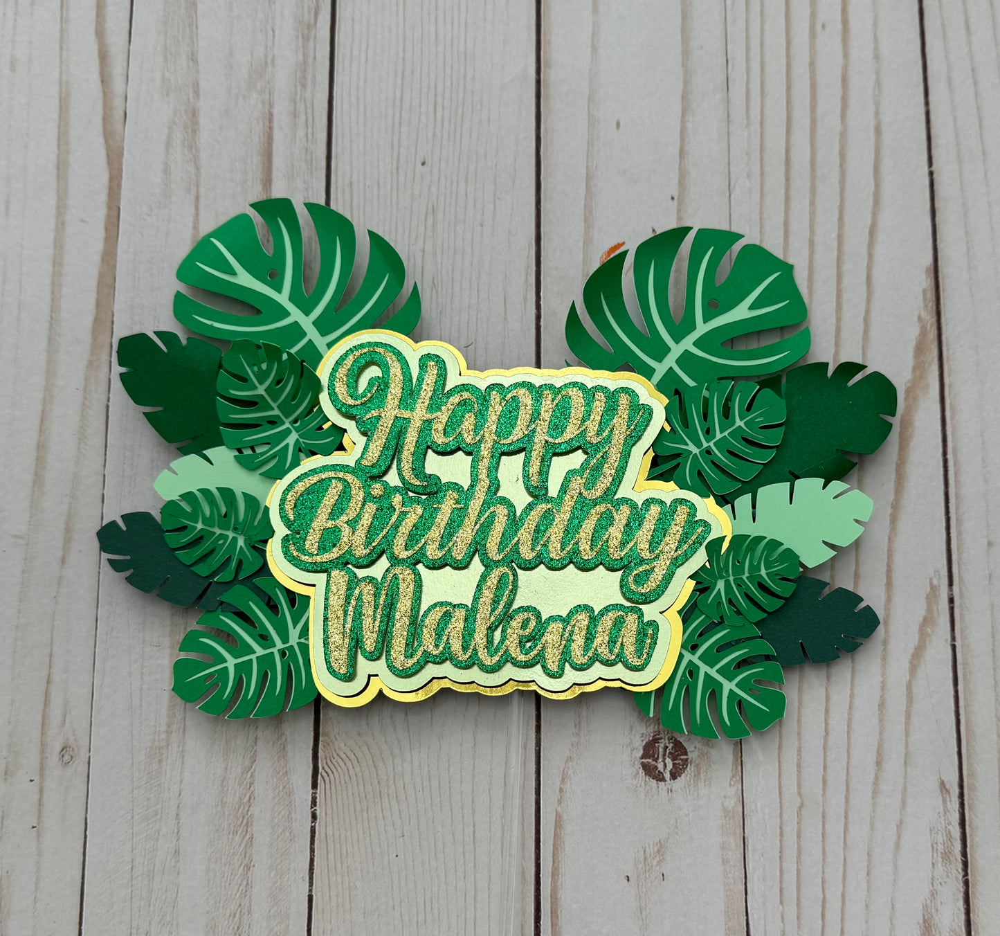 Mostera Cake topper // Leaves Cake topper