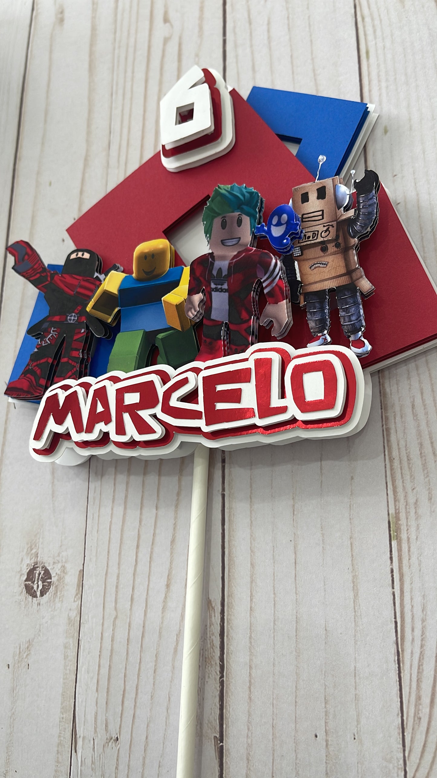 Roblox Cake Topper
