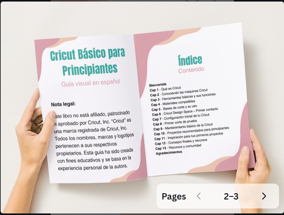 Guía Cricut Básico para Principiantes – Manual Digital en Español (PDF Descargable) Aprende Cricut Fácil