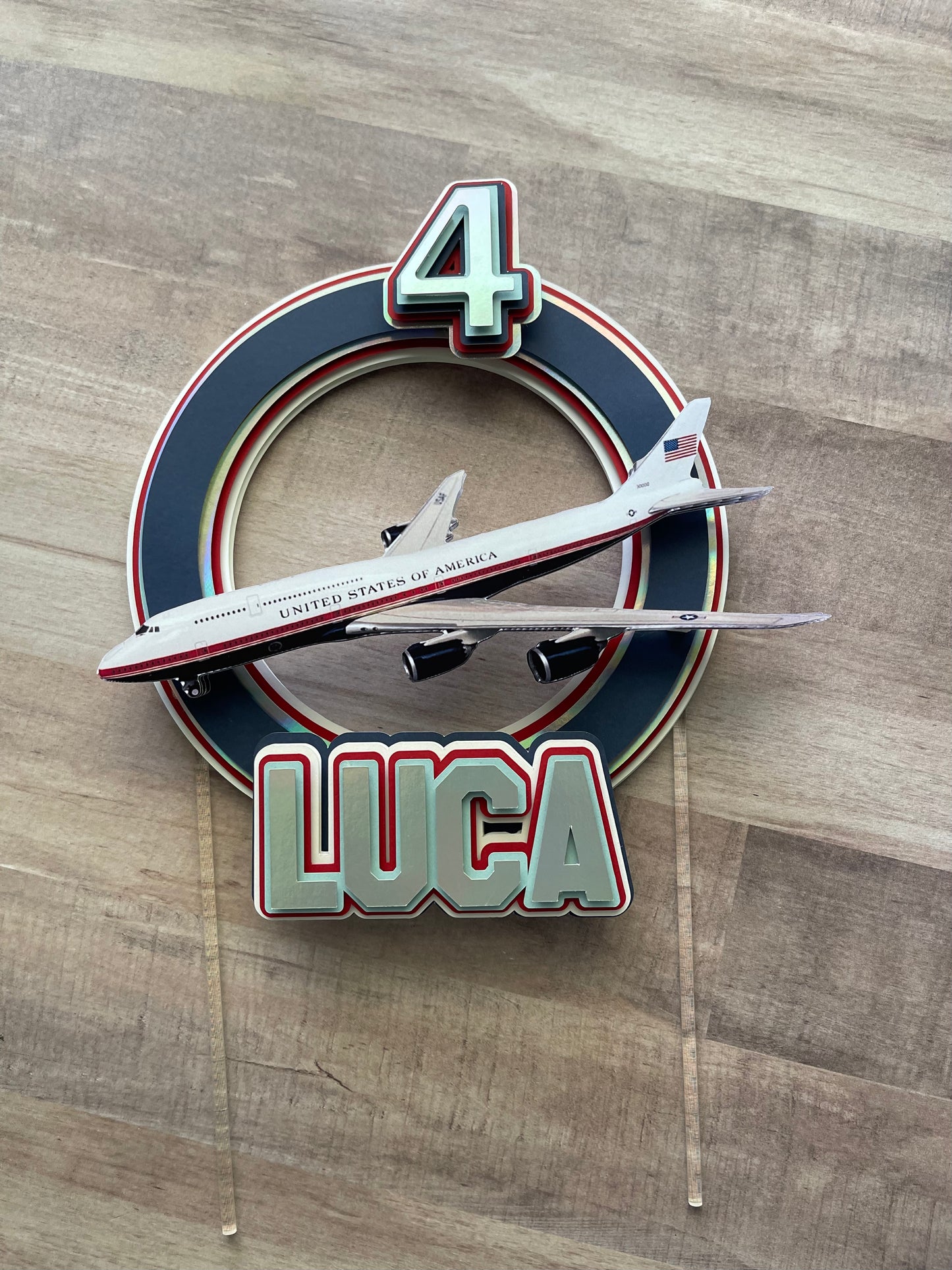 Air Foce One cake topper