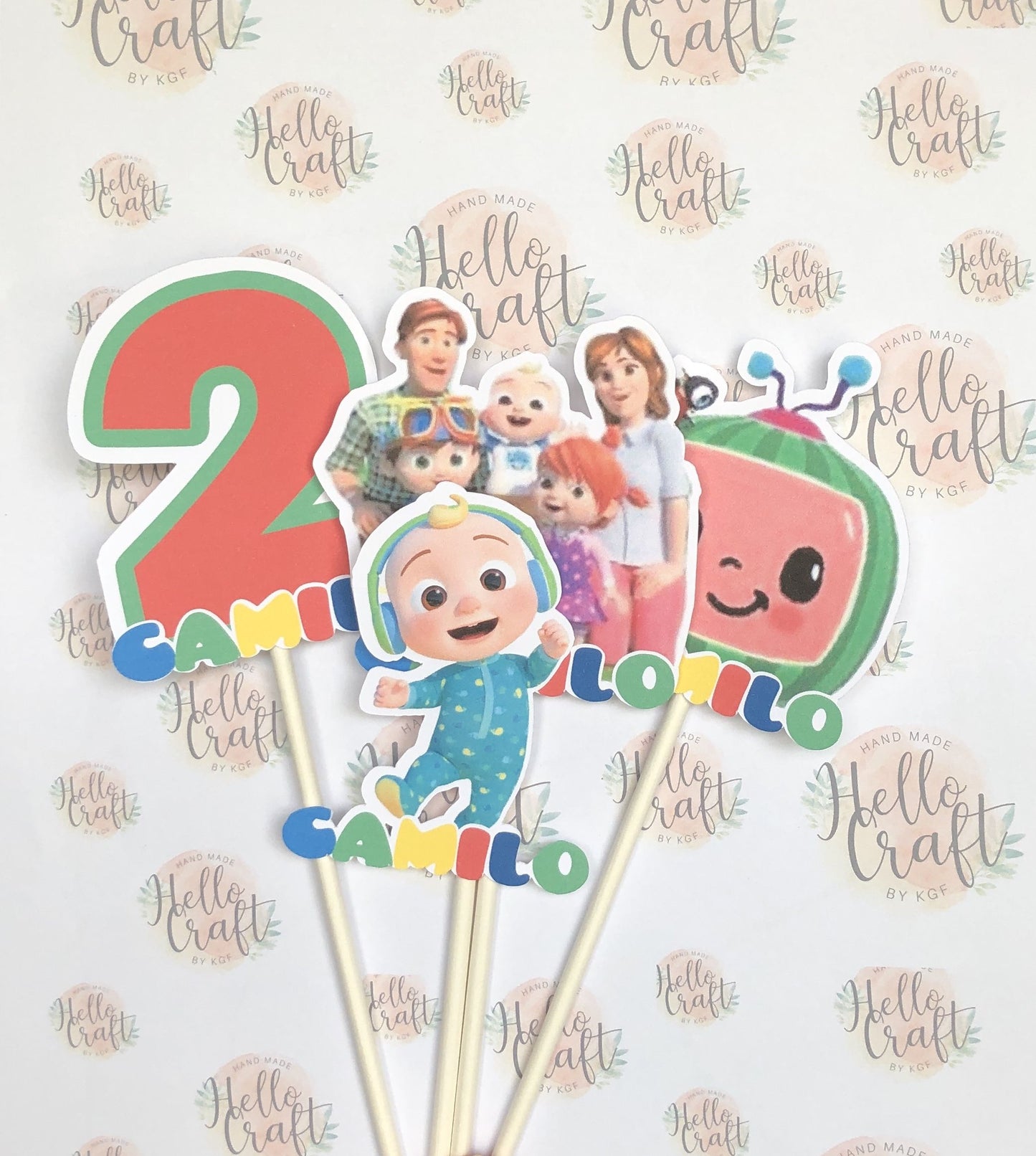 Cocomelon Cup Cake Topper