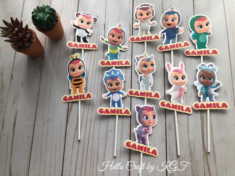 Cry Babies Cup Cake Topper