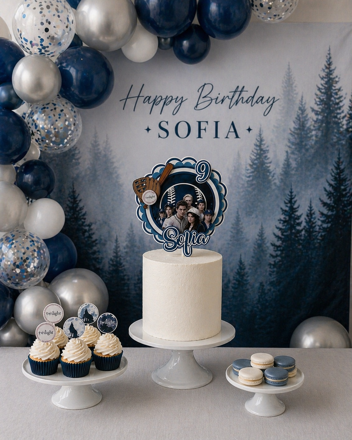 Twilight Baseball Cake Topper