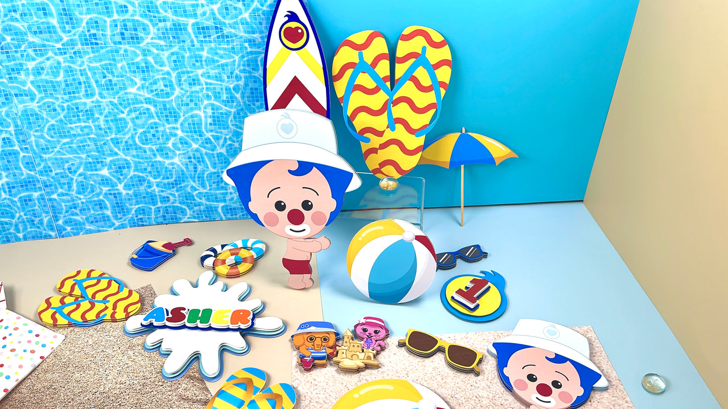 Plim Plim Beach Decorations for Cake