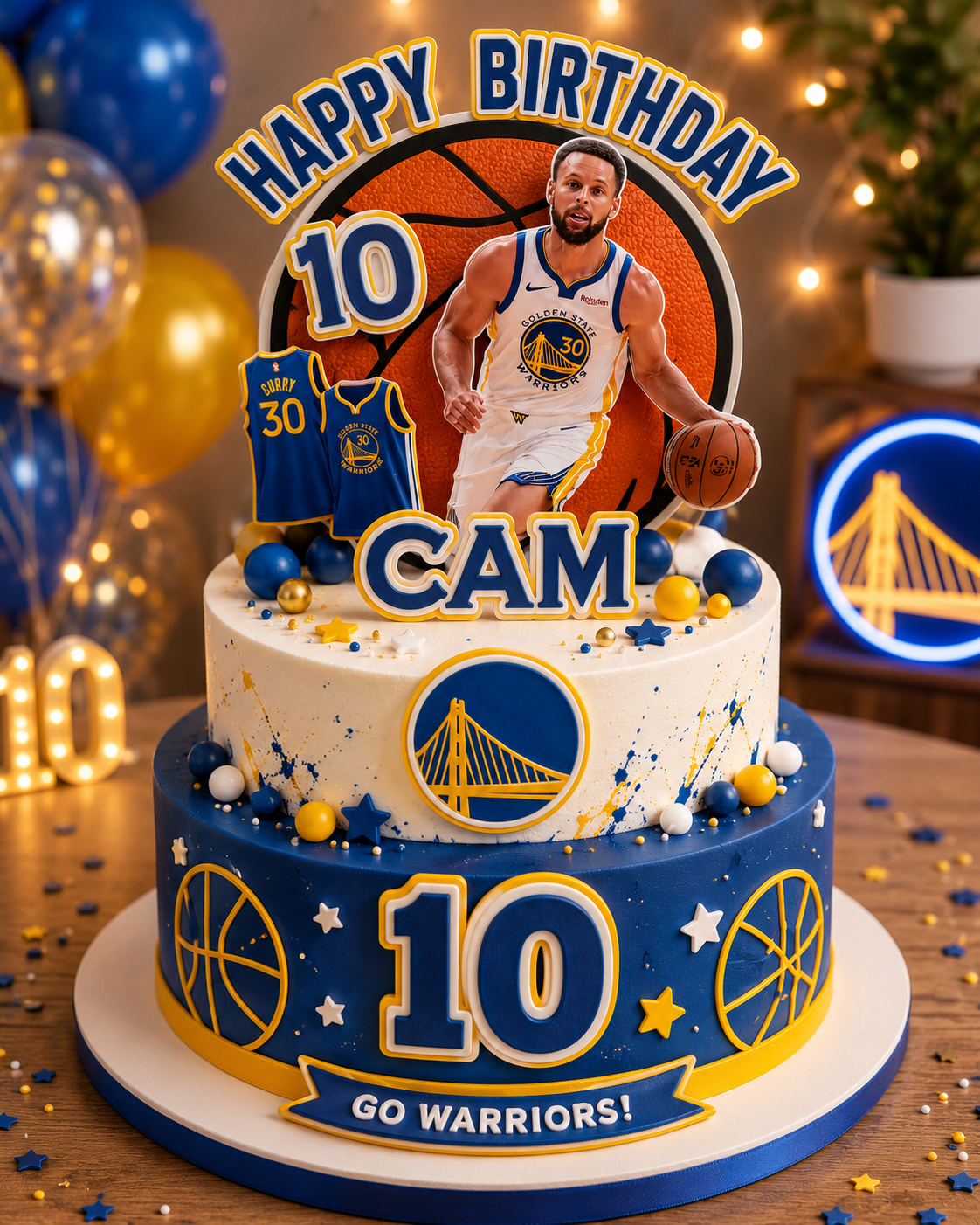 Personalized Golden State Cake Topper – product detail by Hello Craft by KGF