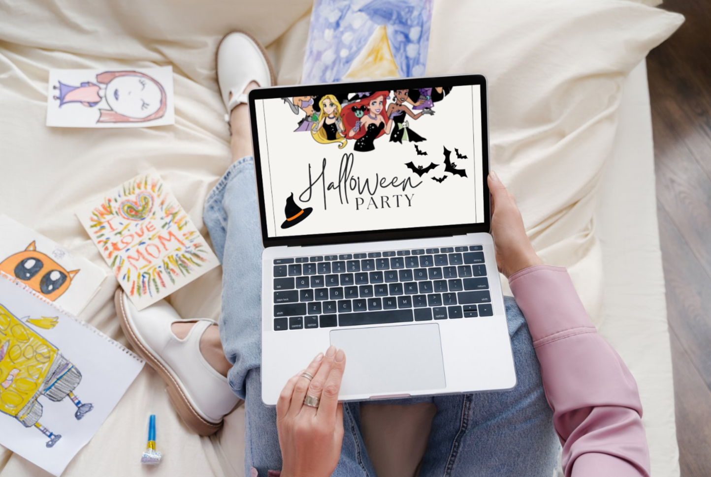 Editable Halloween Party Invitation | Cute Witch & Magic Theme | Canva Template | Instant Download