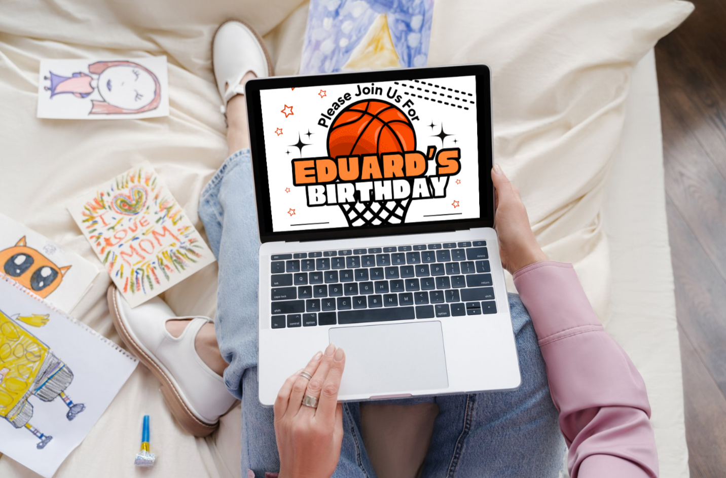 Basketball Birthday Invitation | Sports Party Invite | Editable Canva Template | Instant Download