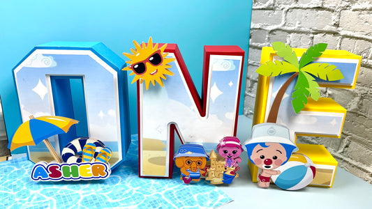 Plim Plim Beach Letter 3D