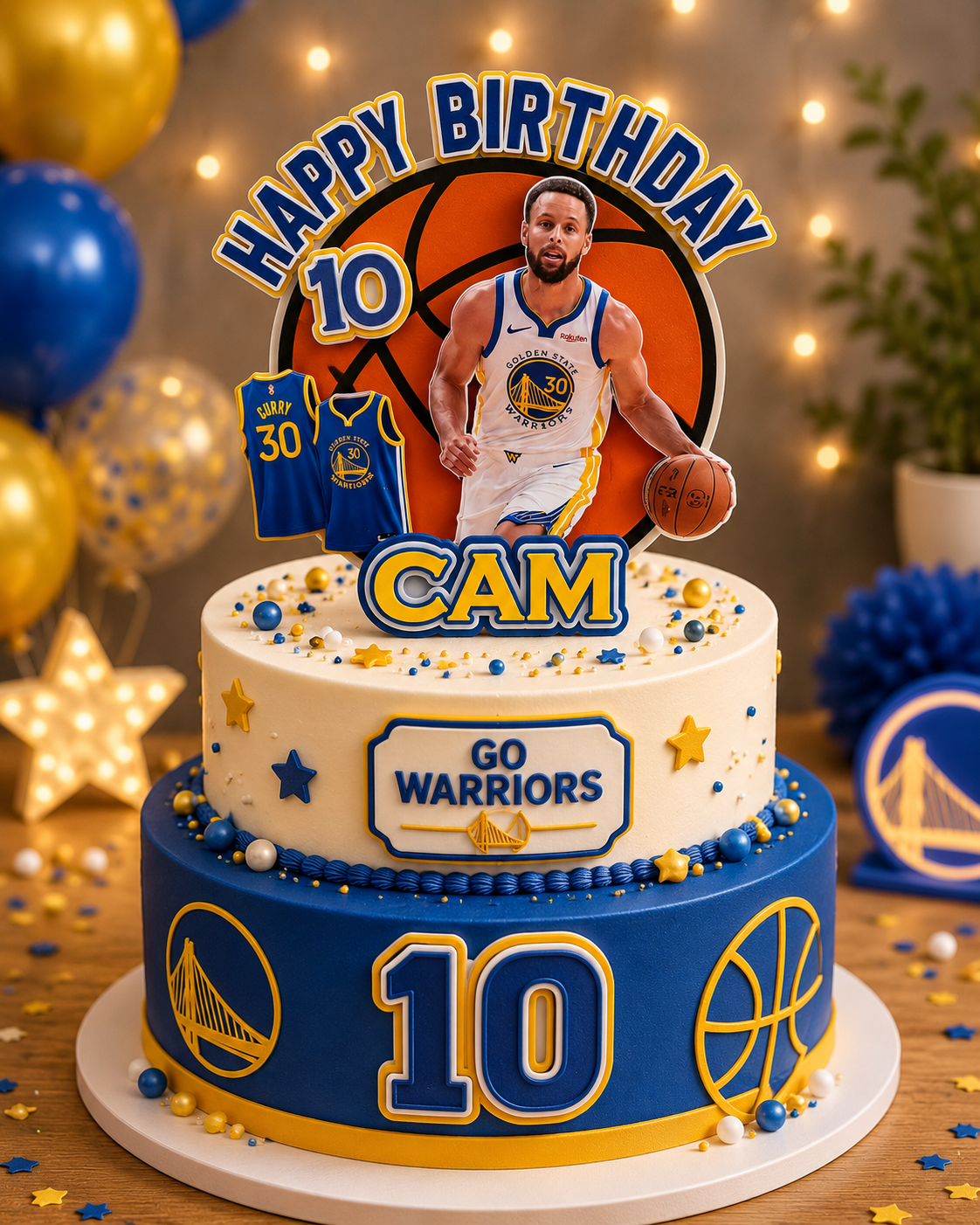 Personalized Golden State Cake Topper – product detail by Hello Craft by KGF