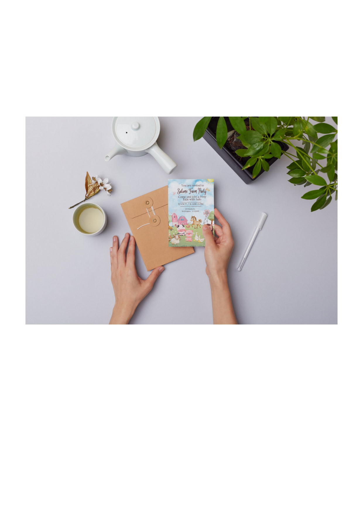 Editable Farm Birthday Invitation | Farm Animal Party | Pony Ride Theme | Canva Template | Instant Download