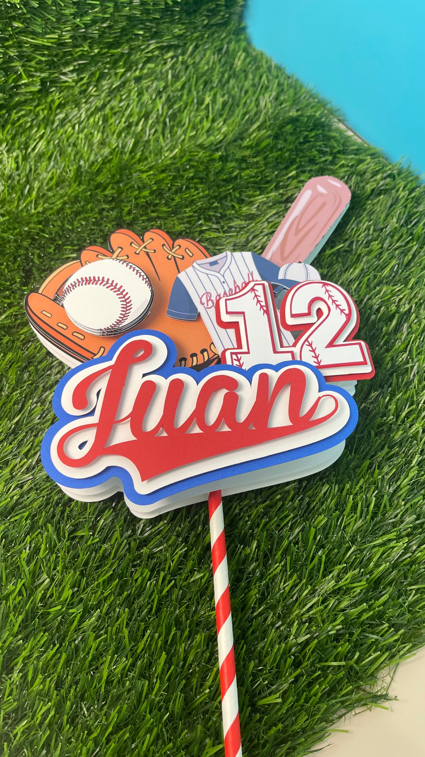 Topper de béisbol personalizado | Decoración deportiva  // Personalized baseball cake topper  | Sports decorations