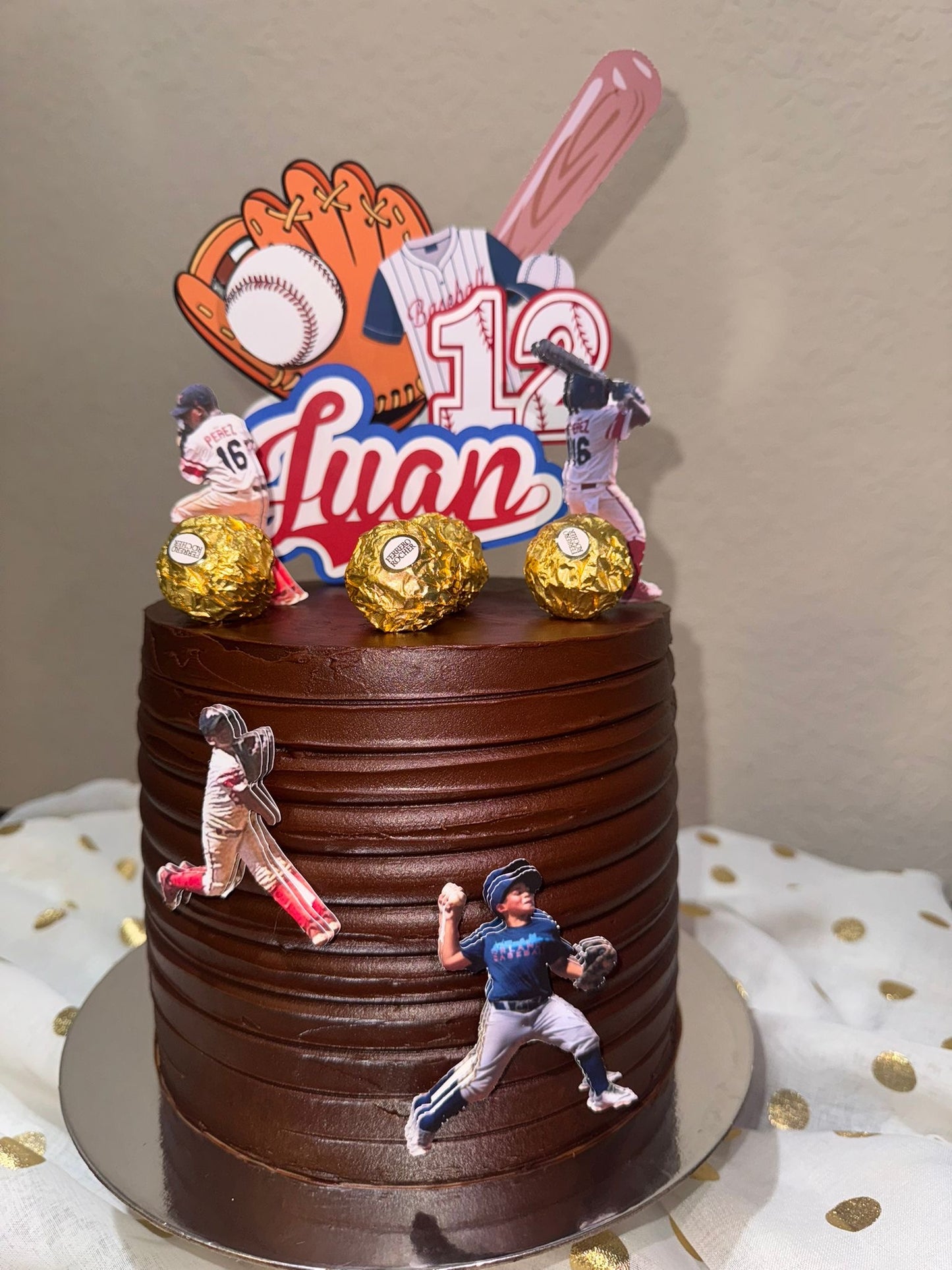 Topper de béisbol personalizado | Decoración deportiva  // Personalized baseball cake topper  | Sports decorations