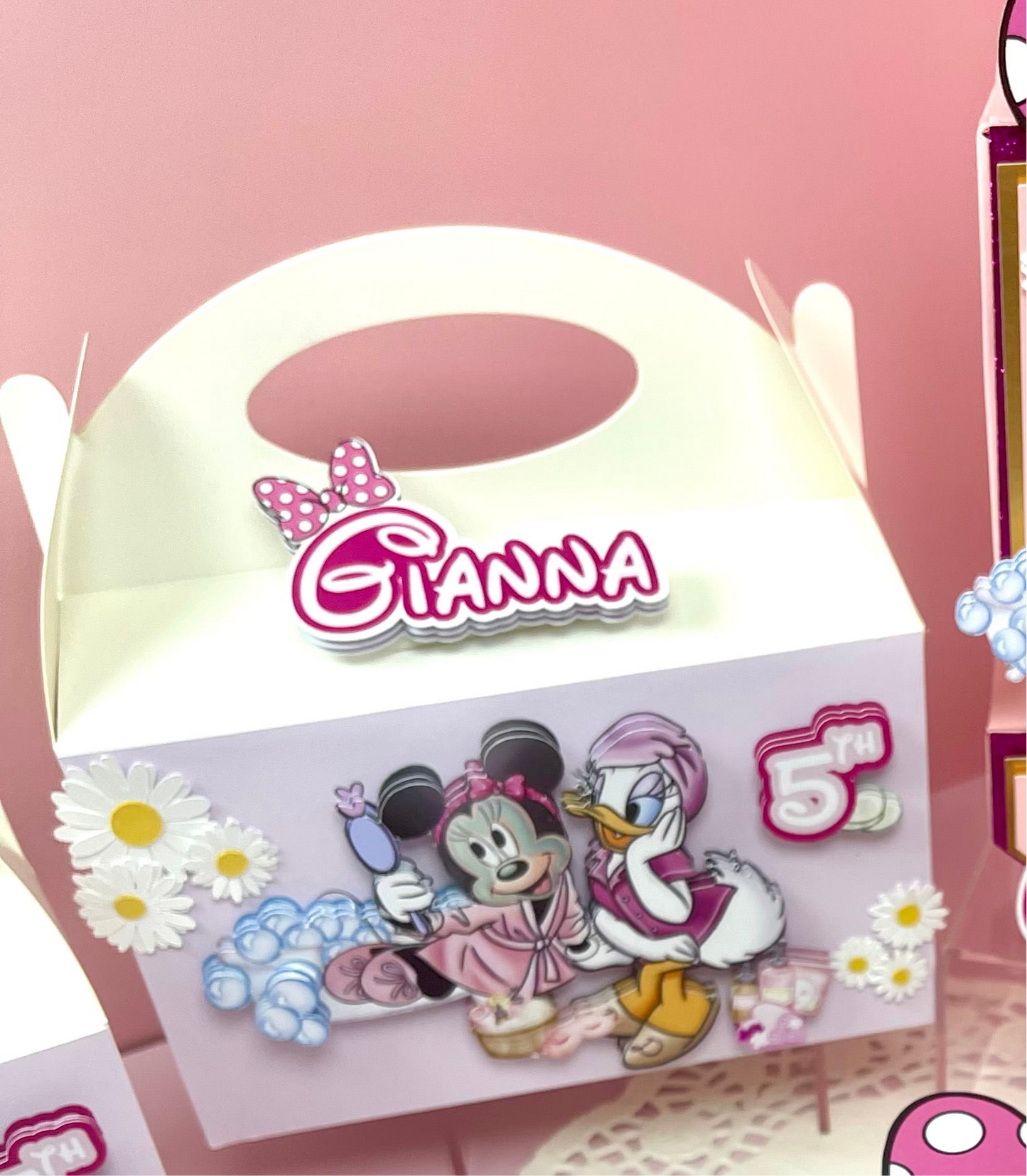 Minnie and Daisy Spa  Favor Candy Box