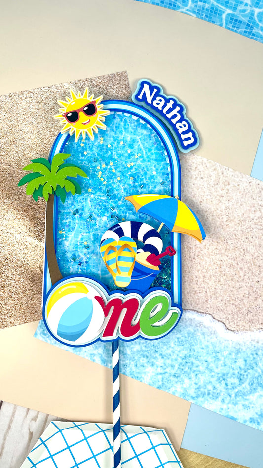 Beach Cake Topper // Beach Ball cake topper