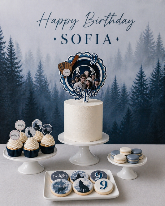 Personalized Twilight Baseball Cake Topper – featured product image by Hello Craft by KGF