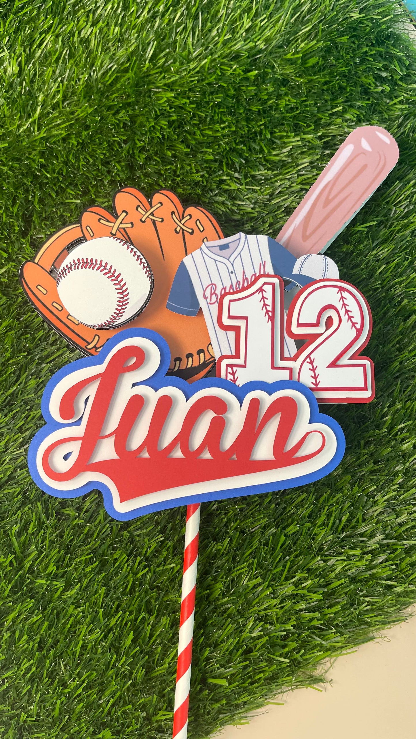 Topper de béisbol personalizado | Decoración deportiva  // Personalized baseball cake topper  | Sports decorations