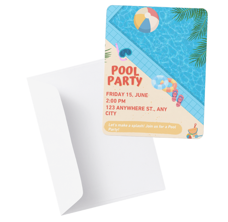 Pool Party Invitation Template | Editable Canva Invitation | Summer Birthday Invite | Instant Download