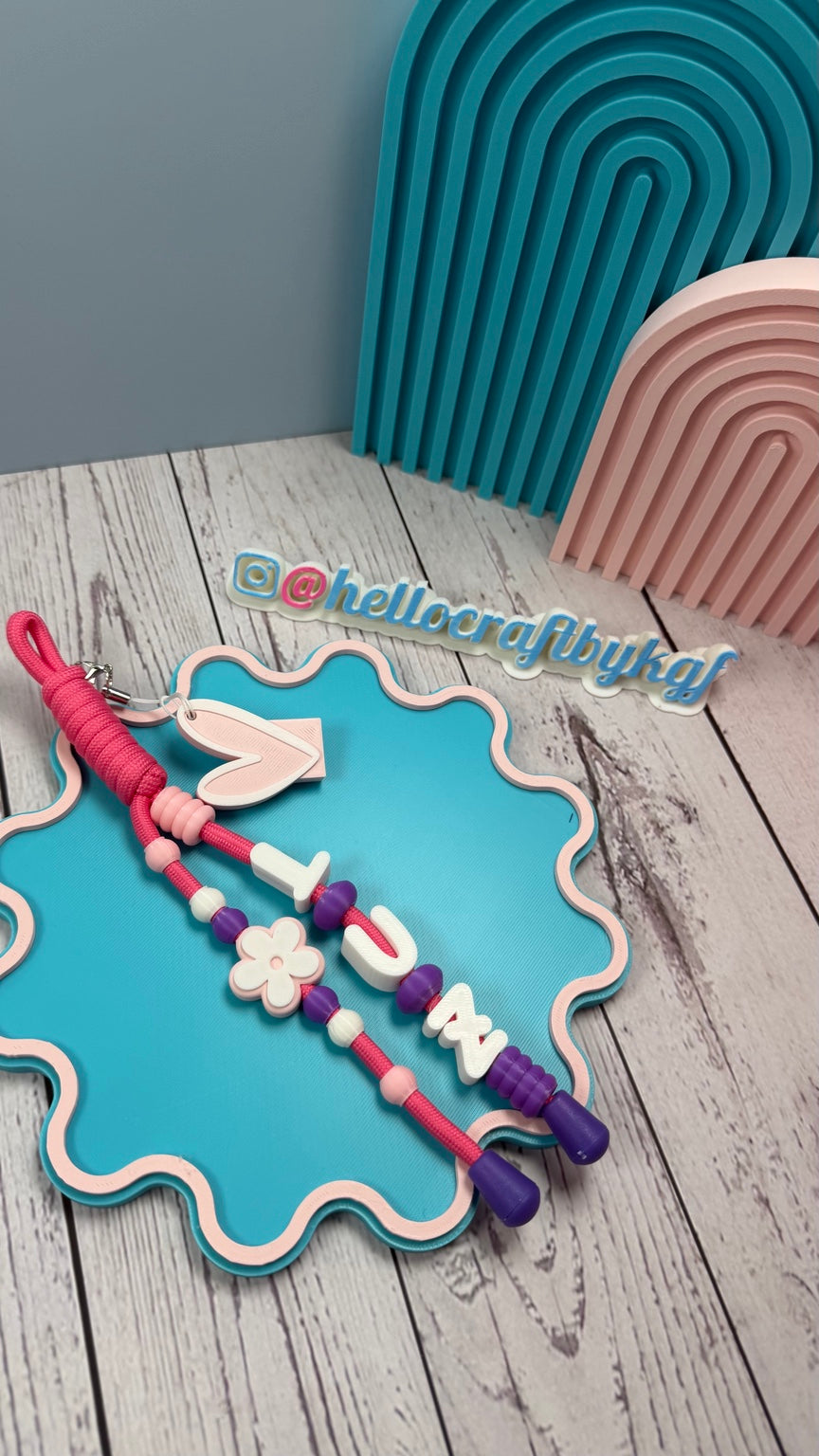 Personalized handmade bag charms and keychains