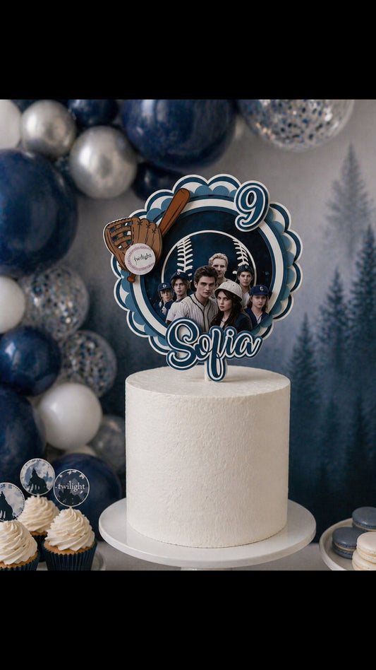 Twilight Baseball Cake Topper