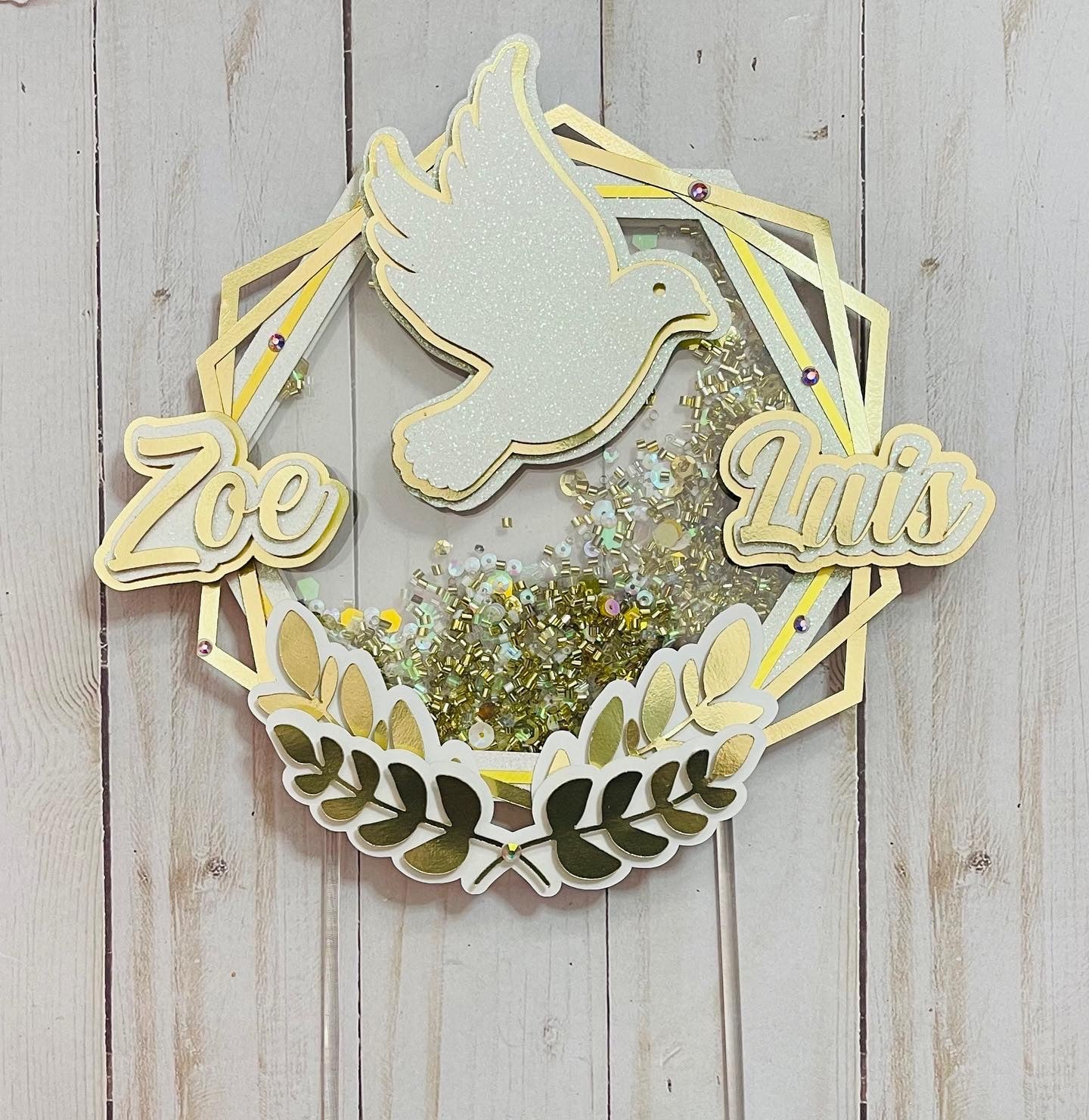 Bless God Baptim Cake Topper // God Bless Cake Topper
