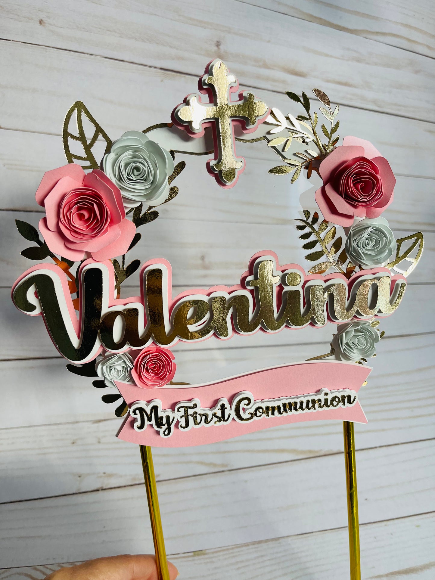 First Communion Cake Topper // God Bless Cake Topper