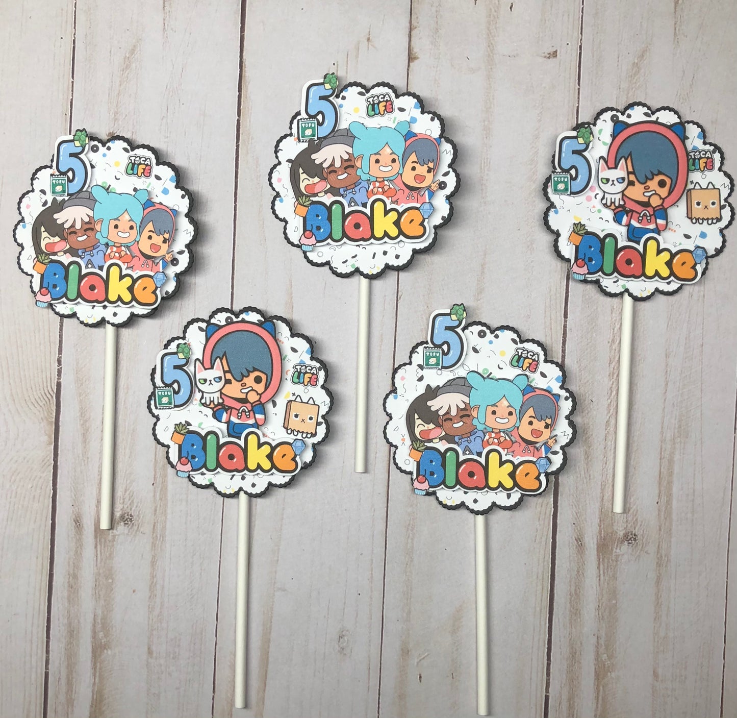 Toca Boca Cup Cake Topper